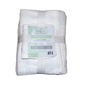 Truly Calm Towels Set of 6, 100% Cotton Antimicrobial NWT White